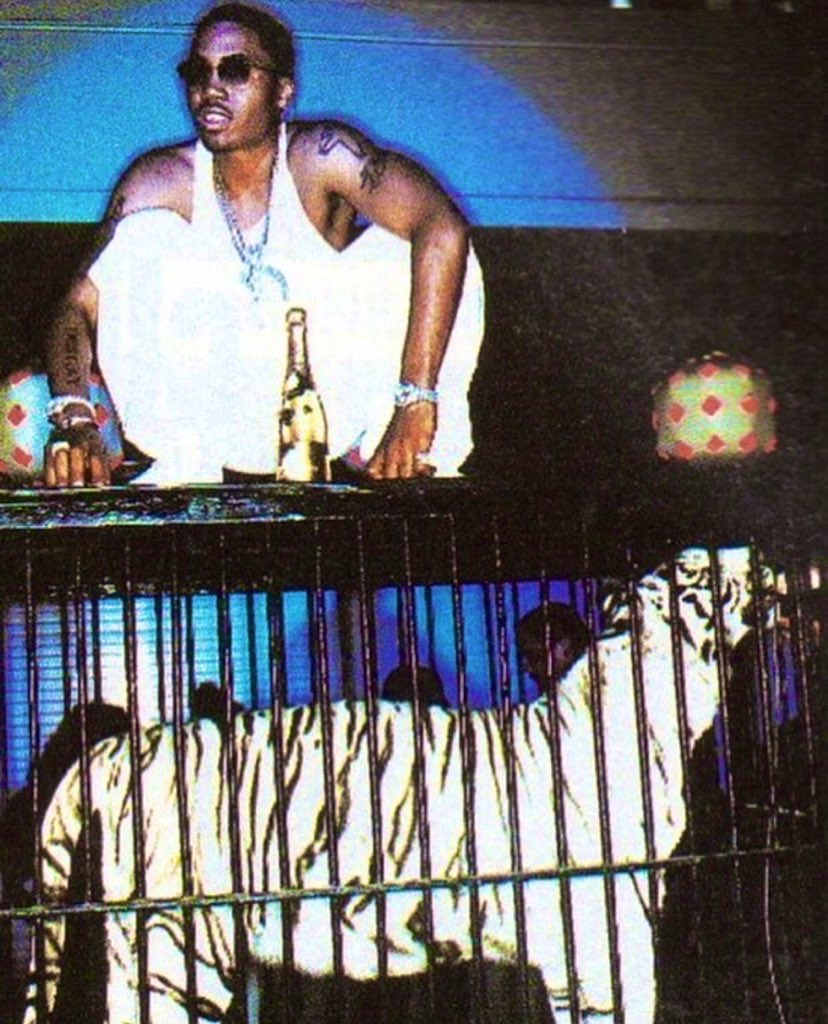 Nas on the Set for the Music Video of his song [Hate Me Now], 1998
