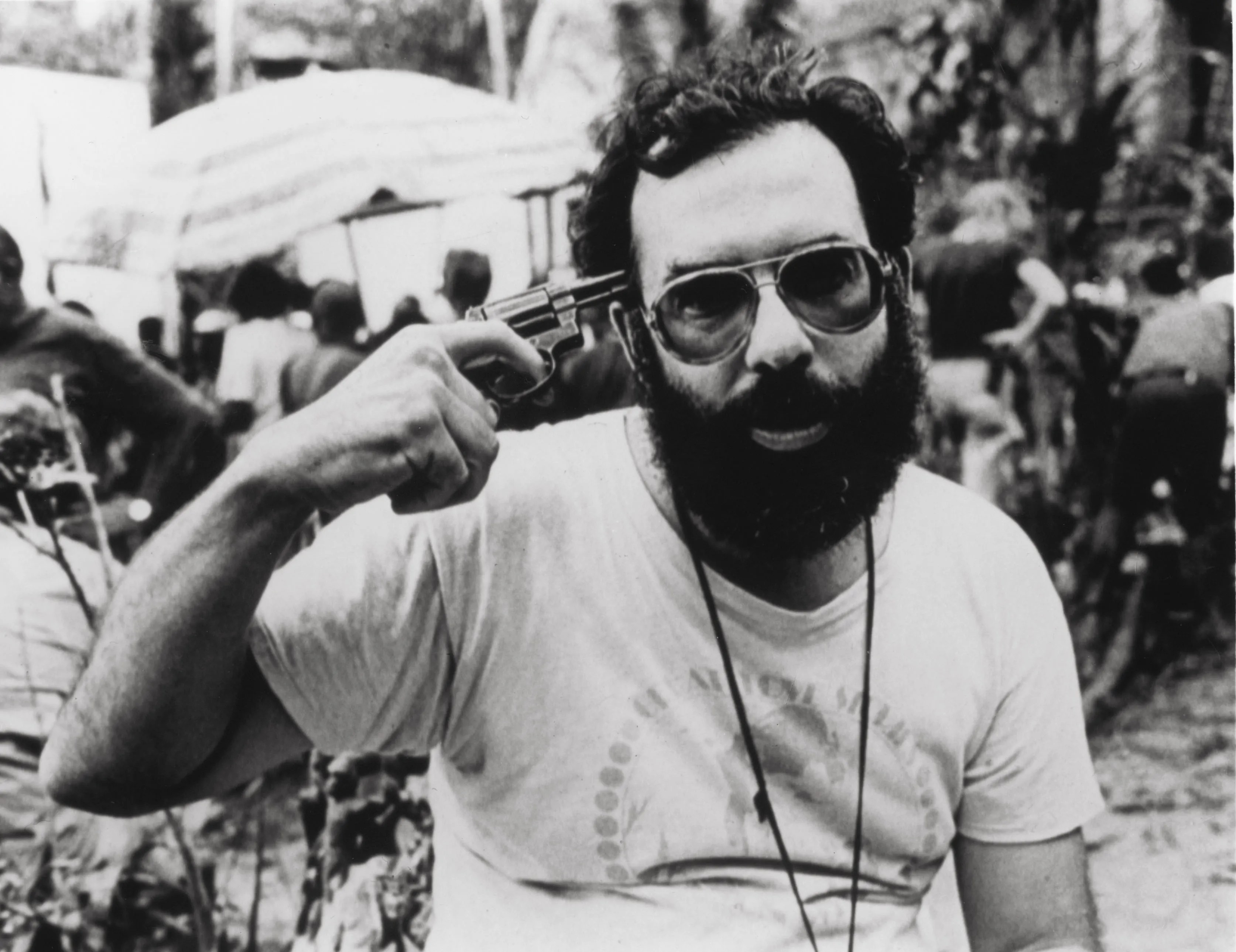 Francis Ford Coppola On the Set of his Film [Apocalypse Now], 1979