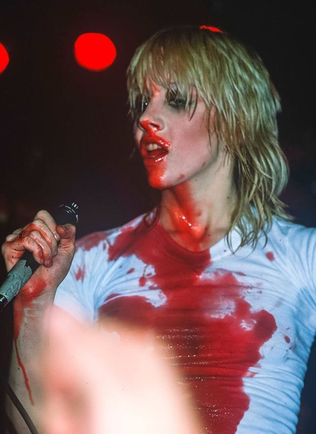 Cherie Curie Covered in Blood While Performing, 1976