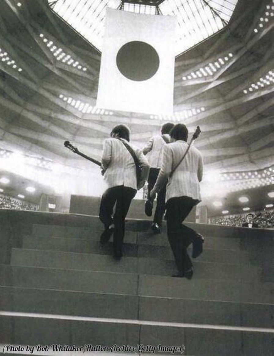 The Beatles Walking On-Stage at Budokan Stadium in Tokyo, 1966